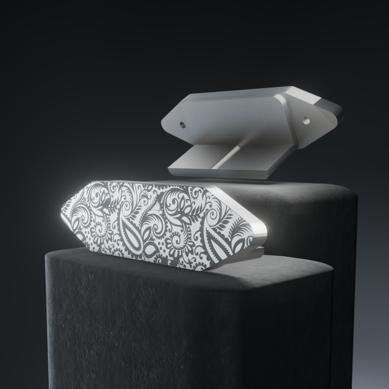 Steel Paisley Single Line